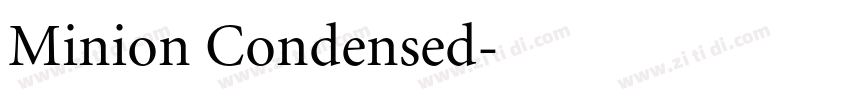 Minion Condensed字体转换